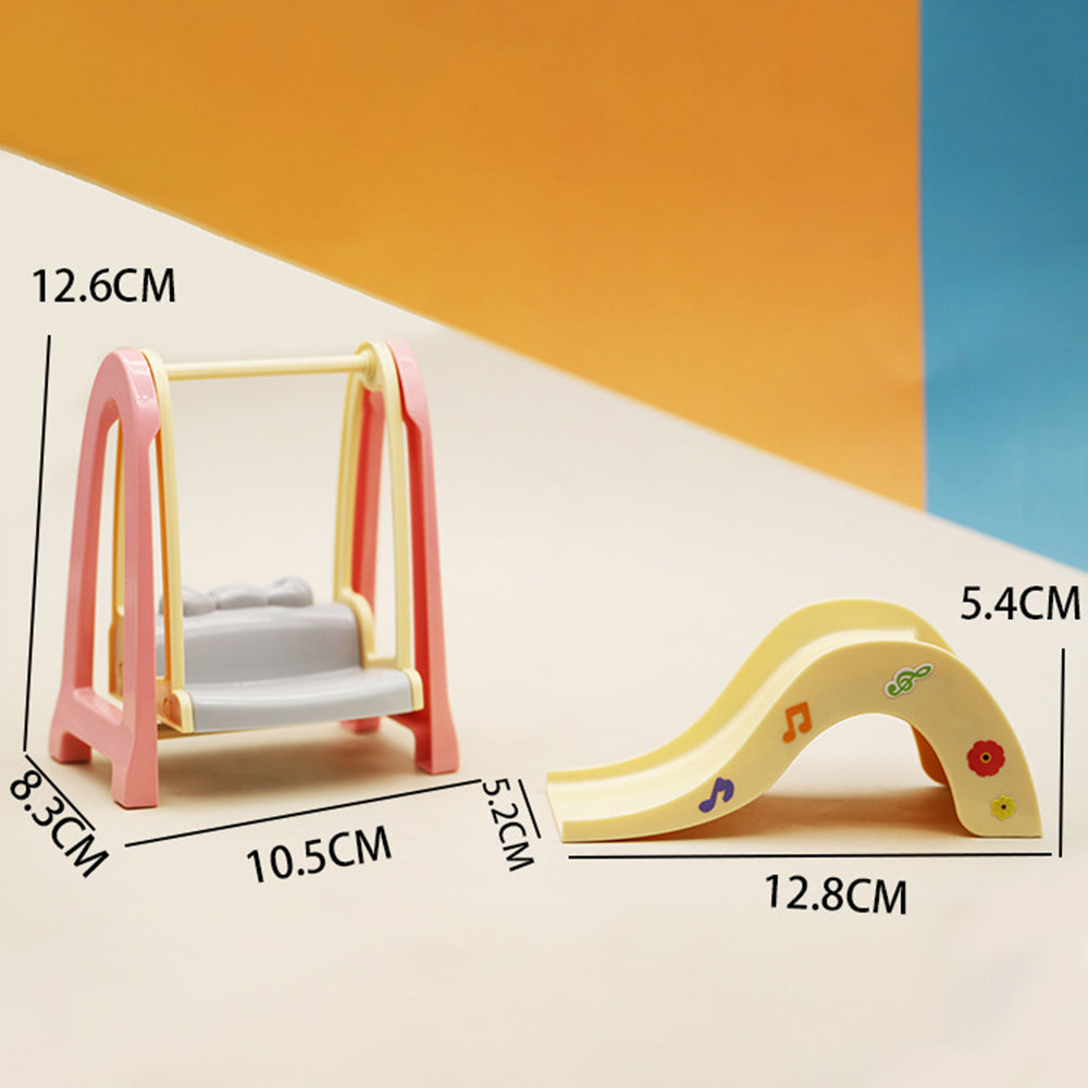 1/12 Scale Mini Slide Amusement Park Dolls House Decoration Accessory Toy Set V1897