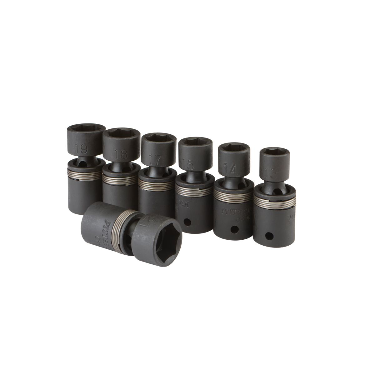 1/2 in. Drive Metric Impact Swivel Socket Set, 7-Piece F363